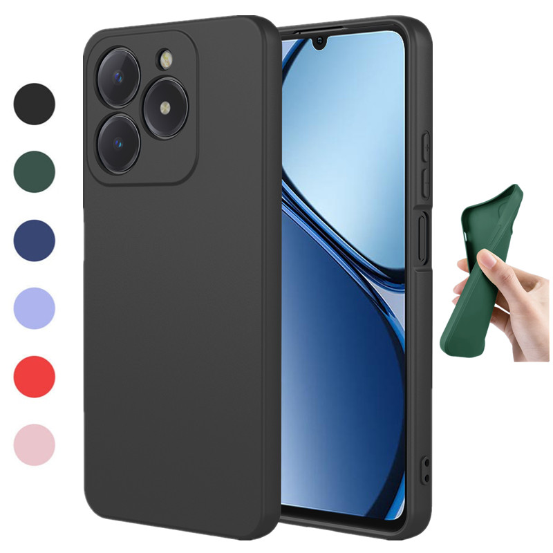Realme C67 - Flexibele Vloeibare Siliconen Case Voor Realme
