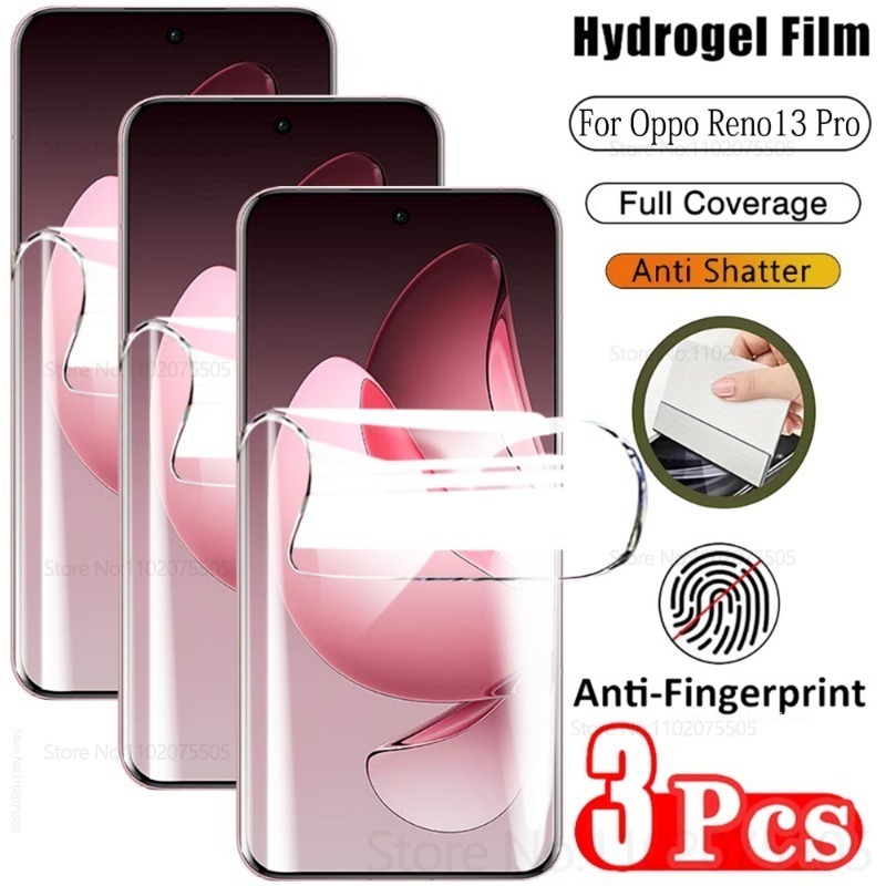 Oppo Reno 12 - 3pack Volledige Dekking Hydrogel Film Screen