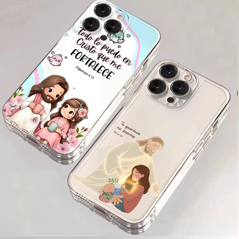 Xiaomi Redmi Note 13 - Cartoon Jezus En Ik Bijbelvers Print