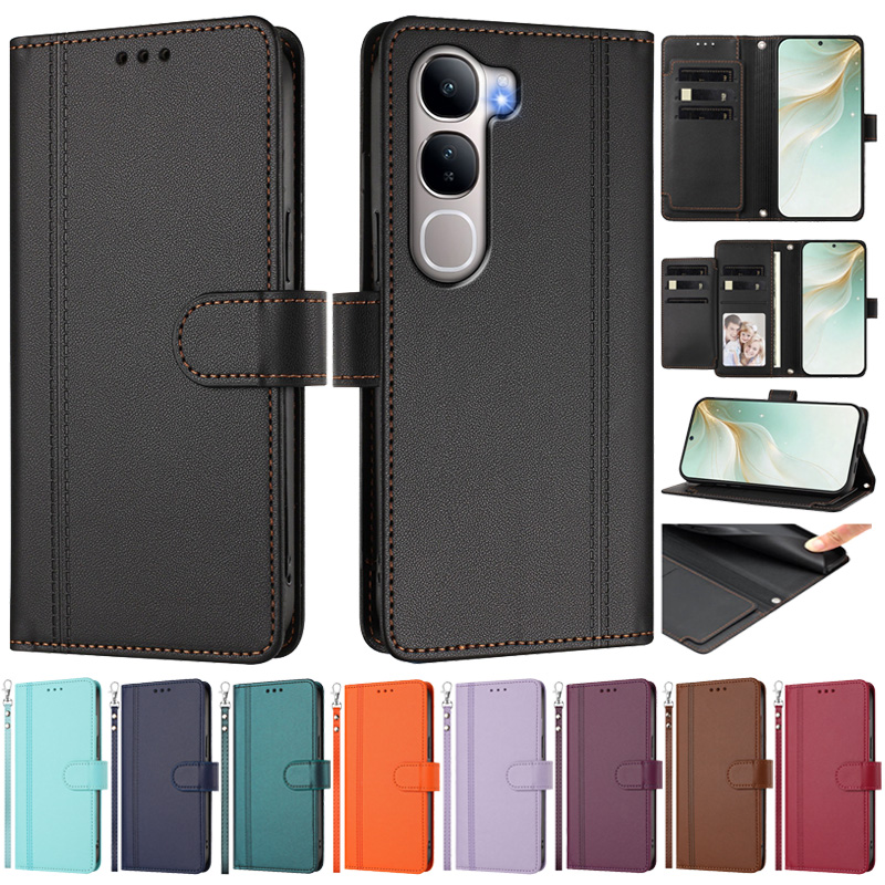 Vivo Y28 - Leren flipcase voor Vivo Y31 Y21