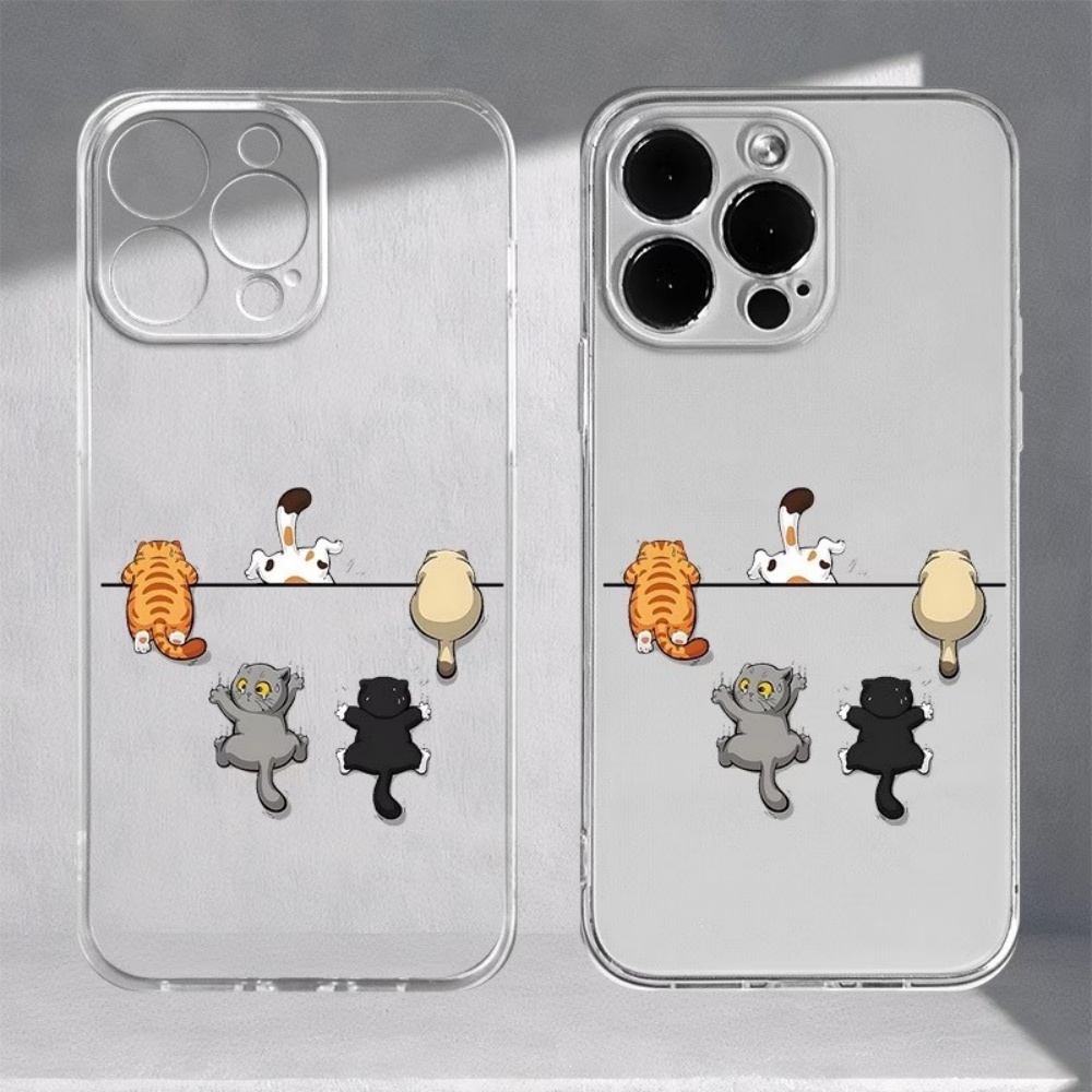 Apple Iphone 16 - Vijf schattige kattenprint telefoonhoesjes voor iPhone