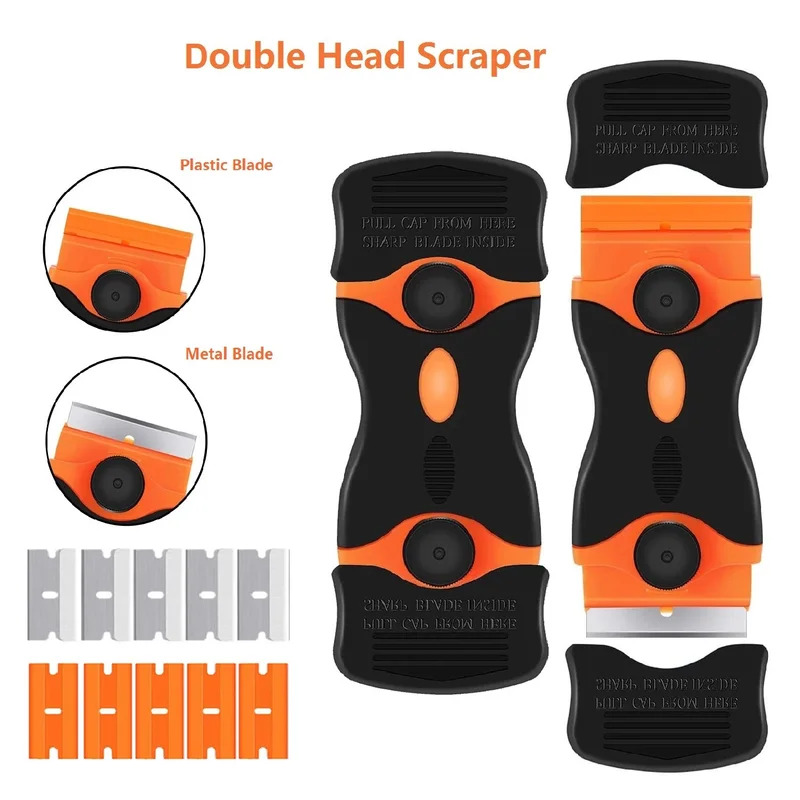 Dust Removal Sticker - Plastic/Metalen Scheermesje Schrapers voor Autoruit Vinyl