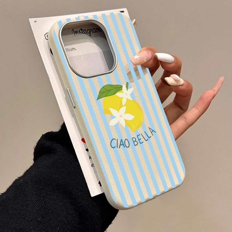 Samsung Galaxy S25 - Citroengestreept Retro Design Geschikt voor Samsung