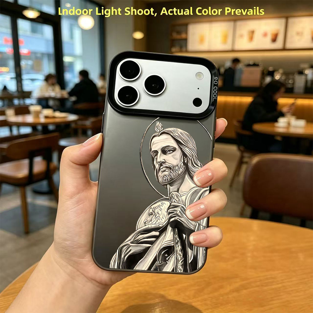 Apple Iphone 16 - Telefoonhoesje met San Judas Tadeo patroonontwerp