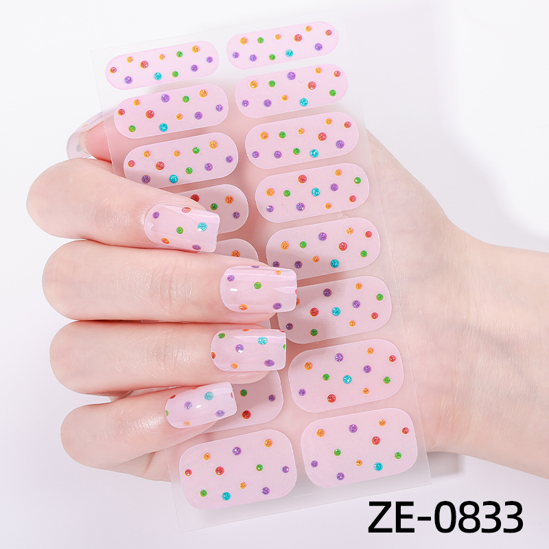 Full Cover Adhesive - 16 Tips Volledige Cover Nail Sticker