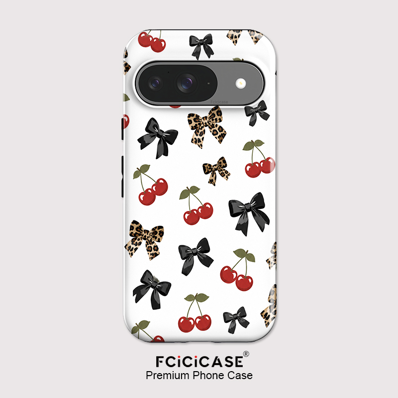 Google Pixel 9 Pro - Fcicicase Bow Knots Cherry Telefoonhoesje voor