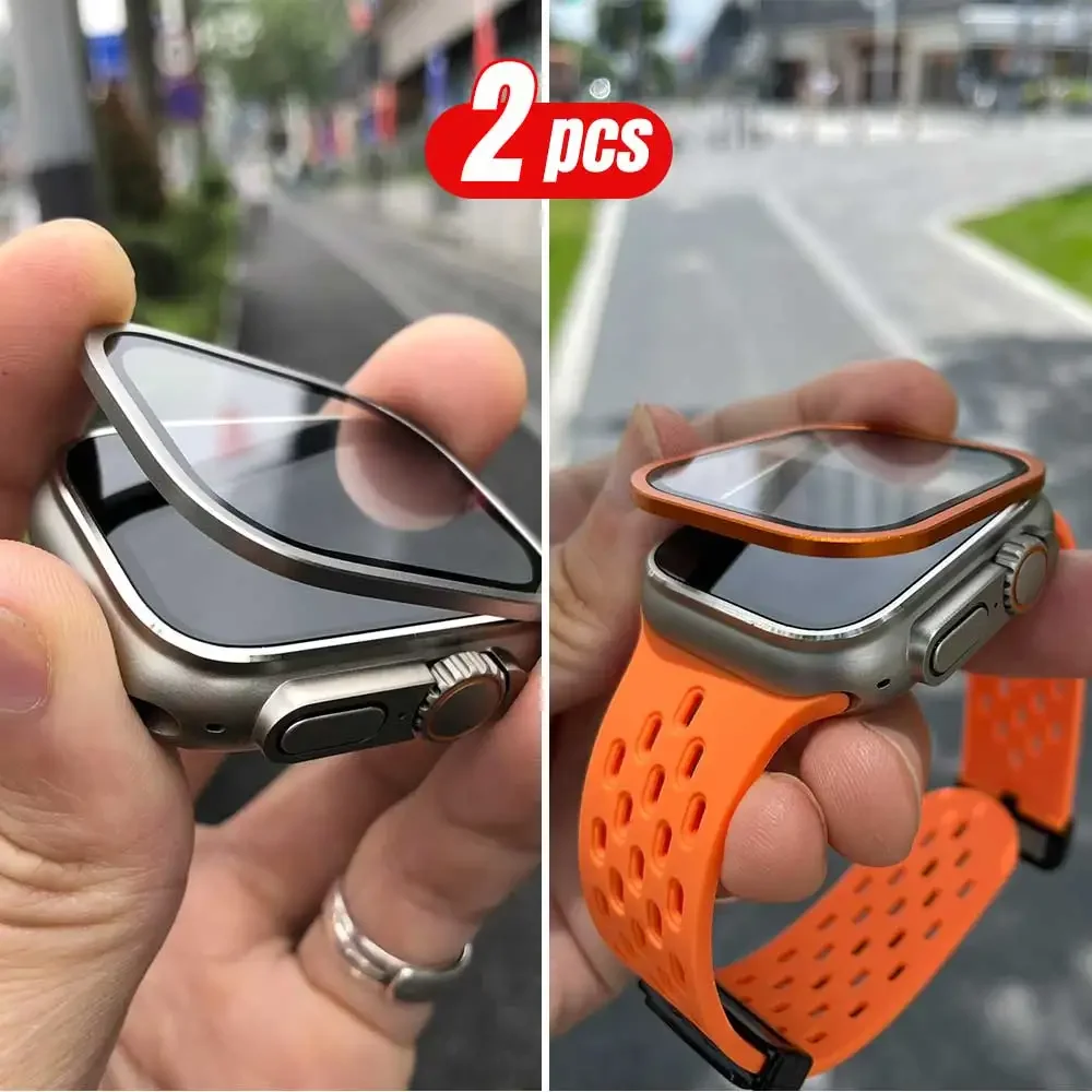 2 STKS Titanium Metalen Frame  - Smartwatch Screen Film recensie en prijs