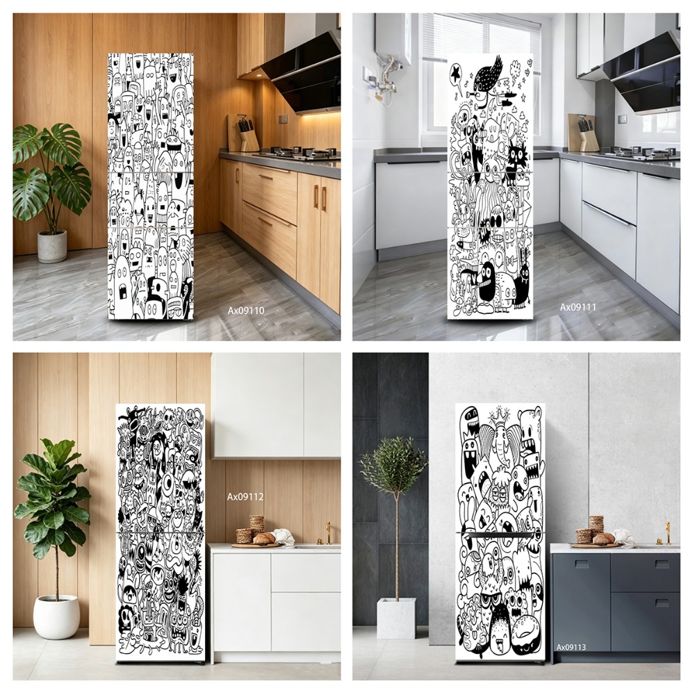 Zwart-witte lijntekening doodl - Full Cover Adhesive recensie en prijs