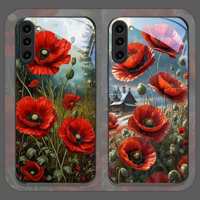 Retro Poppy Bloemen Bloeiend H - Samsung Galaxy S25 recensie en prijs