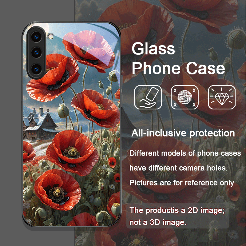 Retro Poppy Bloemen Bloeiend H - Samsung Galaxy S25 recensie en prijs